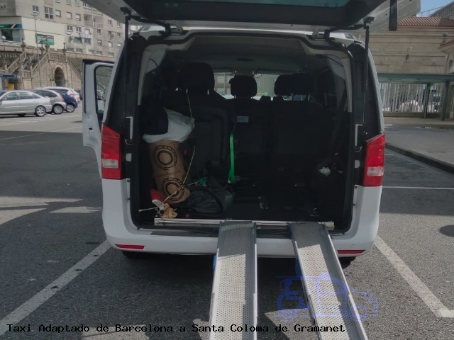 Taxi accesible de Santa Coloma de Gramanet a Barcelona