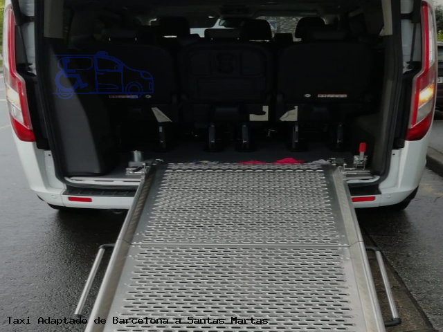 Taxi accesible de Santas Martas a Barcelona