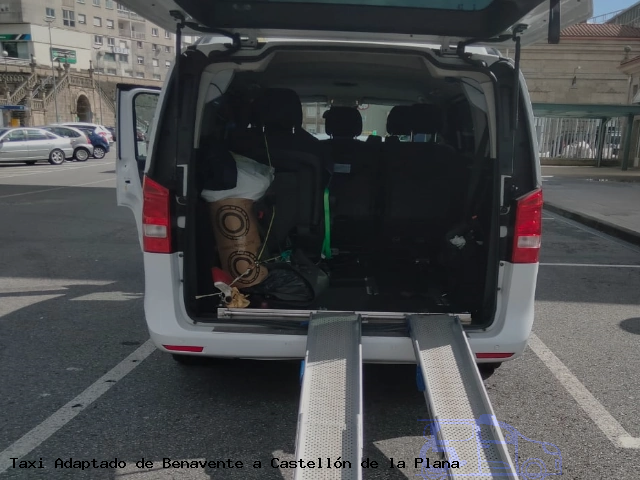 Taxi accesible de Castellón de la Plana a Benavente