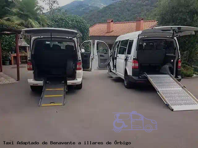 Taxi accesible de illares de Órbigo a Benavente