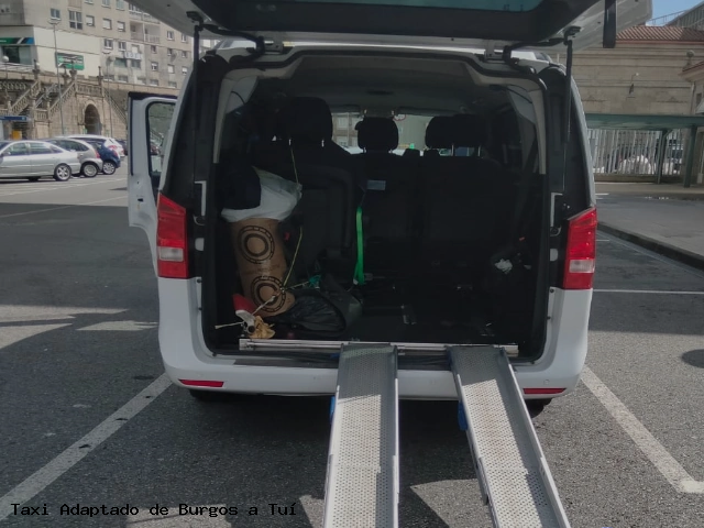 Taxi accesible de Tuí a Burgos