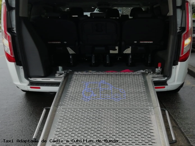 Taxi accesible de Cubillas de Rueda a Cádiz