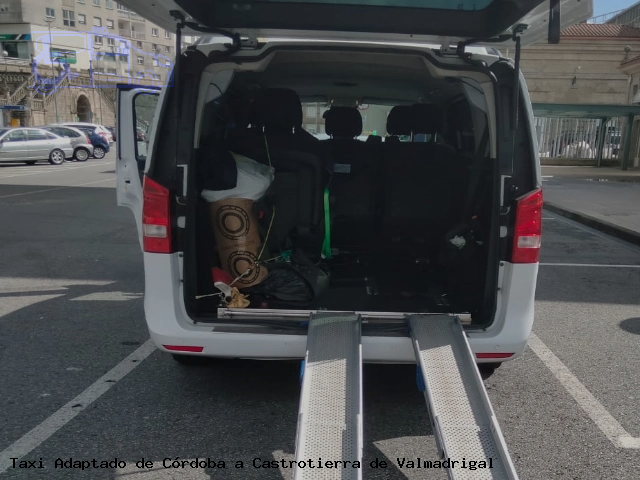 Taxi accesible de Castrotierra de Valmadrigal a Córdoba