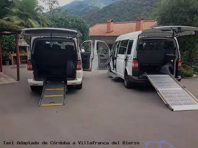 Taxi accesible de Villafranca del Bierzo a Córdoba