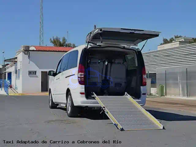 Taxi accesible de Cebrones del Río a Carrizo