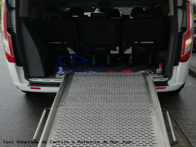 Taxi accesible de Valencia de Don Juan a Carrizo