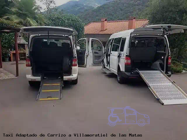 Taxi accesible de Villamoratiel de las Matas a Carrizo