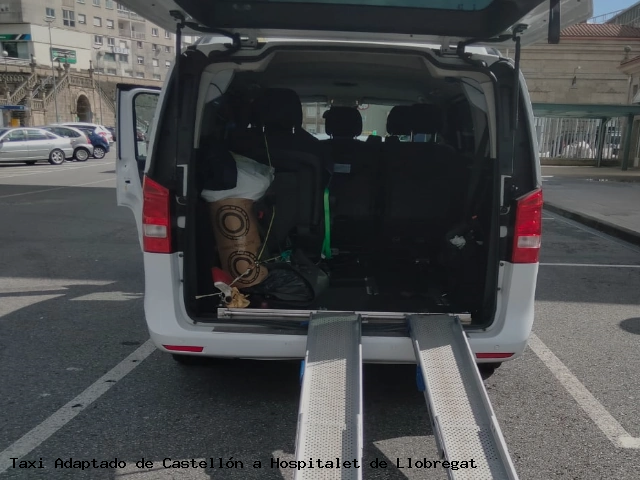 Taxi accesible de Hospitalet de Llobregat a Castellón