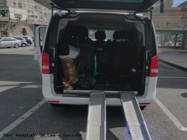 Taxi accesible de Santoña a Cea
