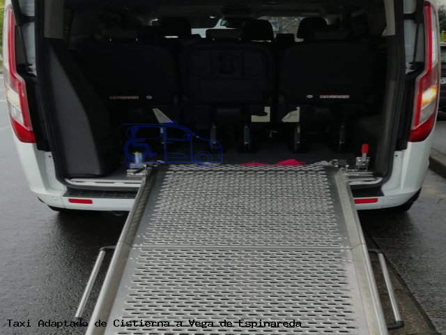 Taxi accesible de Vega de Espinareda a Cistierna