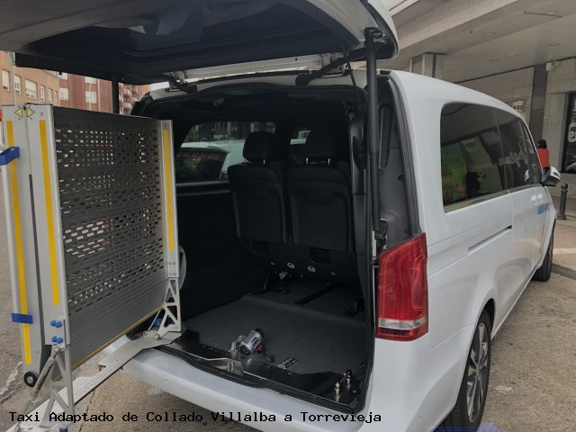 Taxi accesible de Torrevieja a Collado Villalba