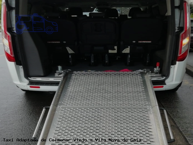 Taxi accesible de Vila Nova de Gaia a Colmenar Viejo