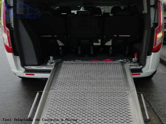 Taxi accesible de Alcoy a Colonia