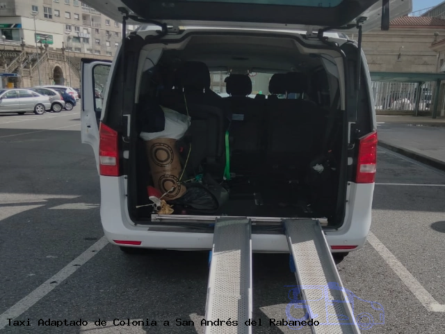 Taxi adaptado de San Andrés del Rabanedo a Colonia