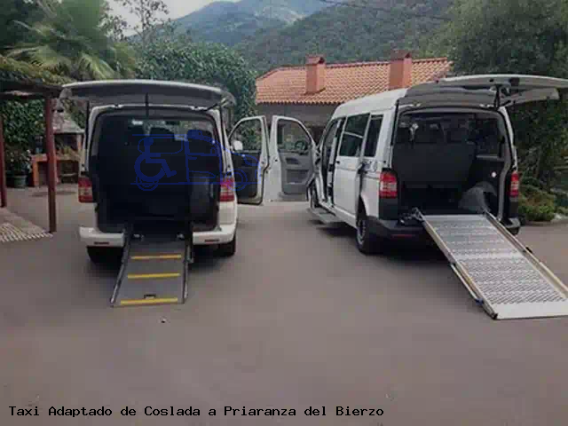 Taxi accesible de Priaranza del Bierzo a Coslada
