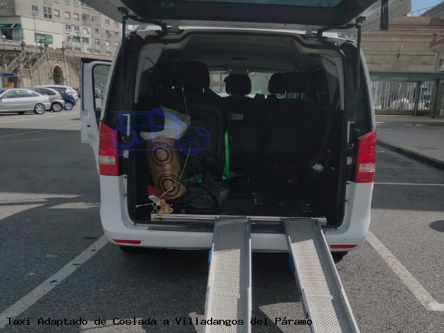 Taxi accesible de Villadangos del Páramo a Coslada