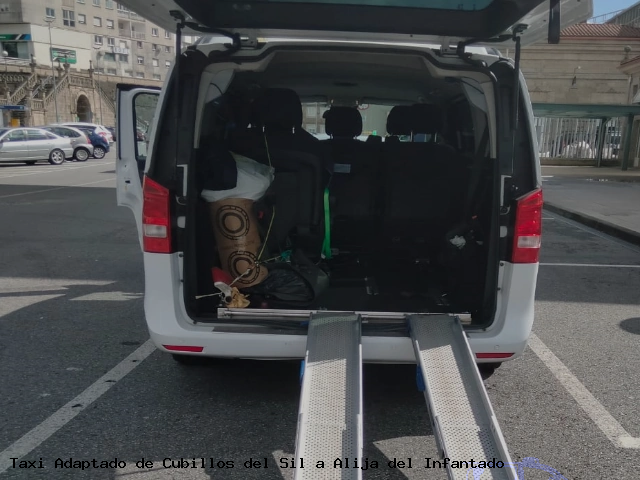 Taxi accesible de Alija del Infantado a Cubillos del Sil