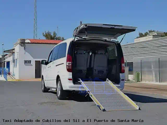 Taxi adaptado de El Puerto de Santa María a Cubillos del Sil