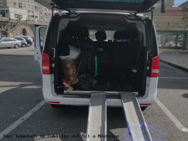 Taxi accesible de Móstoles a Cubillos del Sil