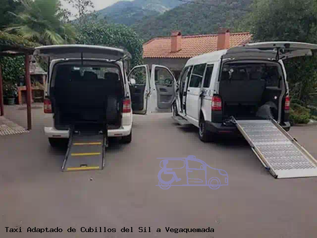 Taxi accesible de Vegaquemada a Cubillos del Sil