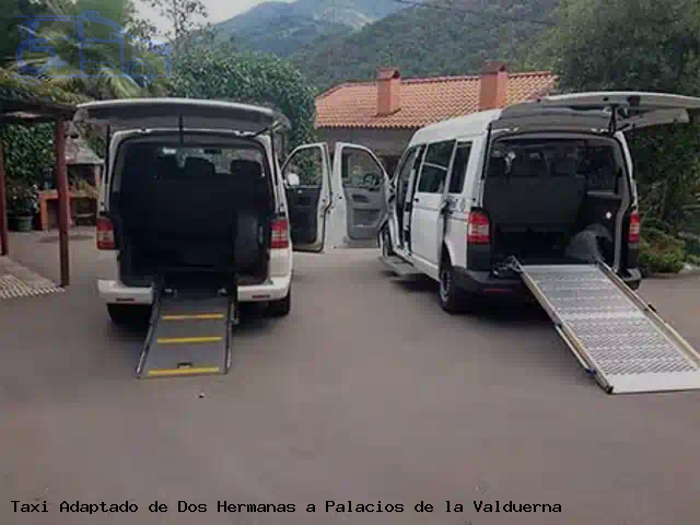 Taxi accesible de Palacios de la Valduerna a Dos Hermanas
