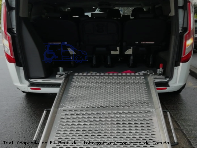 Taxi accesible de Aeropuerto de Coruña a El Prat de Llobregat
