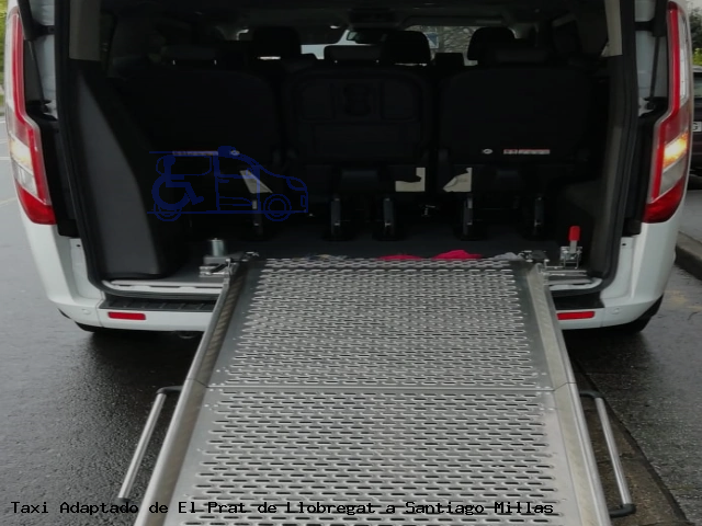 Taxi accesible de Santiago Millas a El Prat de Llobregat