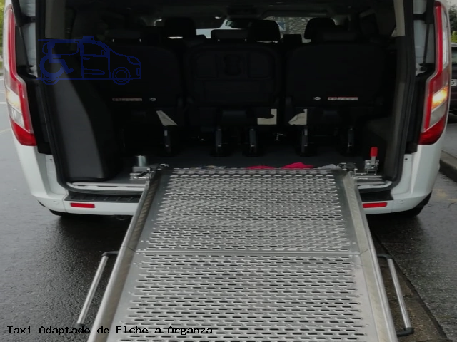 Taxi accesible de Arganza a Elche