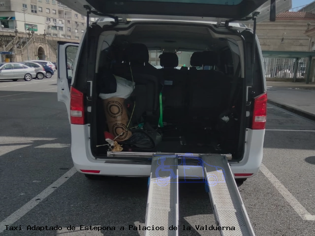 Taxi accesible de Palacios de la Valduerna a Estepona