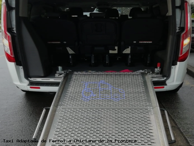 Taxi accesible de Chiclana de la Frontera a Ferrol