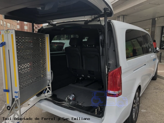 Taxi accesible de San Emiliano a Ferrol