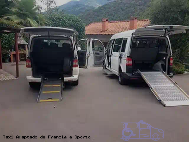 Taxi accesible de Oporto a Francia