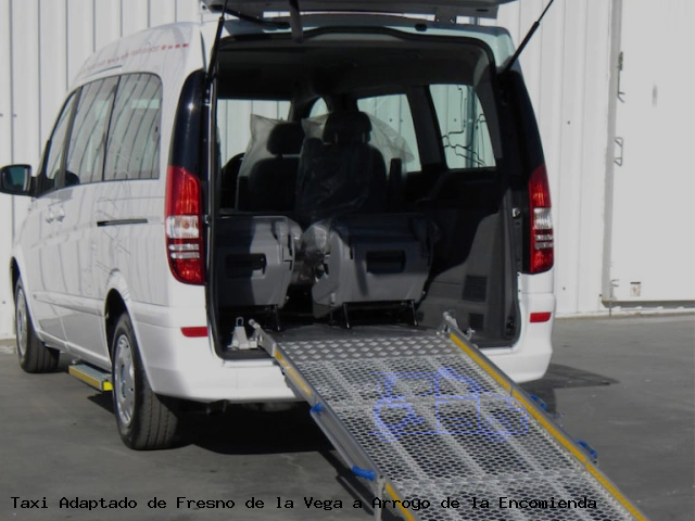 Taxi accesible de Arroyo de la Encomienda a Fresno de la Vega