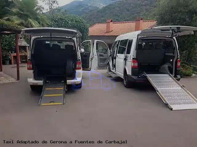 Taxi accesible de Fuentes de Carbajal a Gerona