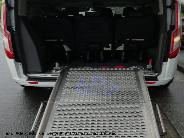 Taxi accesible de Pozuelo del Páramo a Gerona