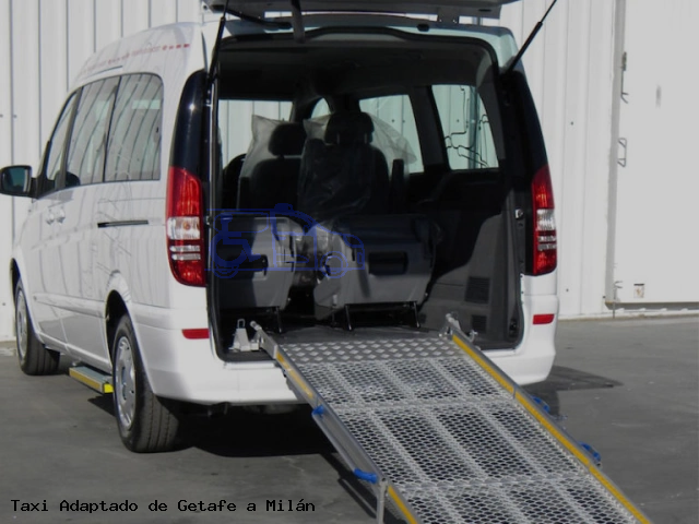Taxi accesible de Milán a Getafe