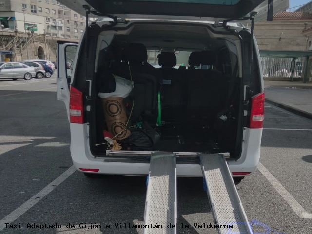 Taxi accesible de Villamontán de la Valduerna a Gijón
