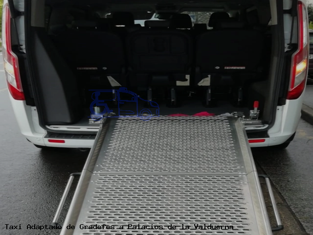 Taxi accesible de Palacios de la Valduerna a Gradefes