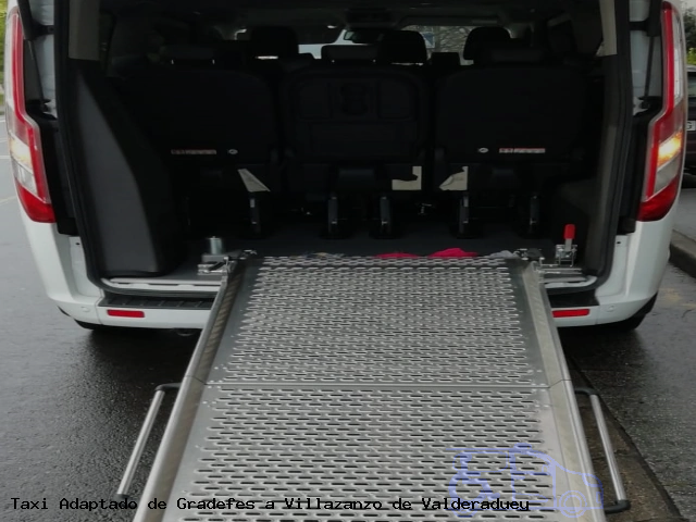 Taxi adaptado de Villazanzo de Valderaduey a Gradefes