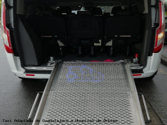 Taxi accesible de Hospital de Órbigo a Guadalajara