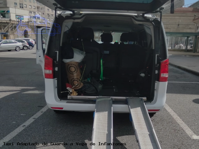 Taxi accesible de Vega de Infanzones a Guarda