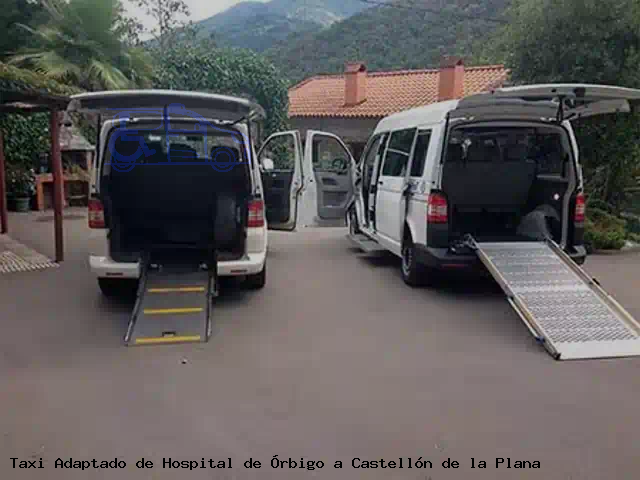 Taxi accesible de Castellón de la Plana a Hospital de Órbigo