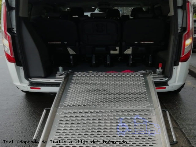 Taxi accesible de Alija del Infantado a Italia
