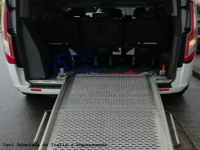 Taxi accesible de Vegaquemada a Italia