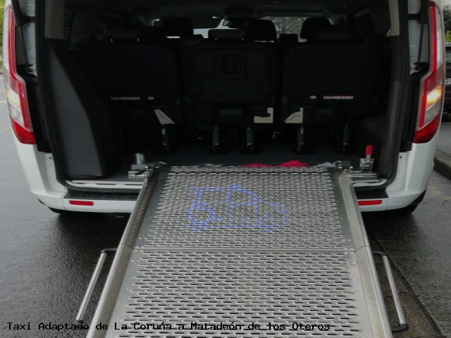 Taxi accesible de Matadeón de los Oteros a La Coruña