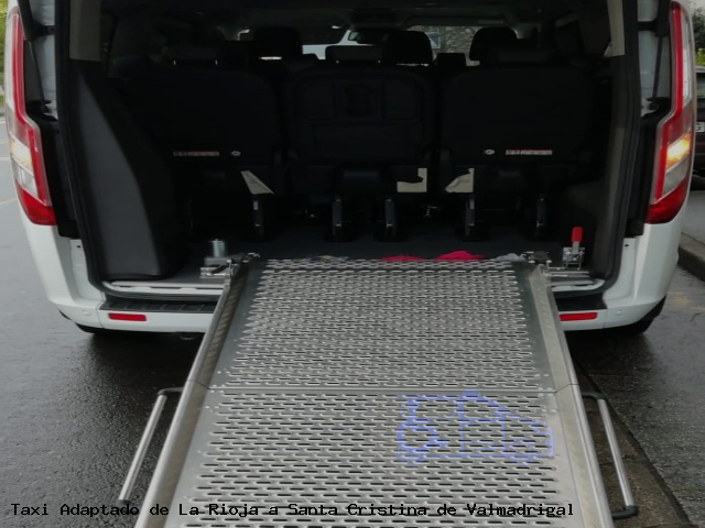 Taxi accesible de Santa Cristina de Valmadrigal a La Rioja