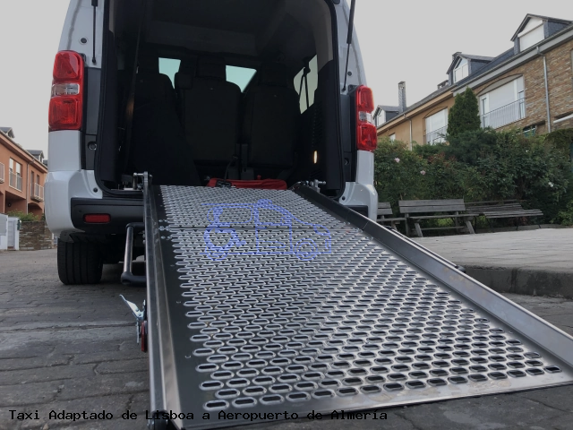 Taxi accesible de Aeropuerto de Almería a Lisboa