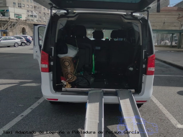 Taxi adaptado de Pobladura de Pelayo García a Logroño