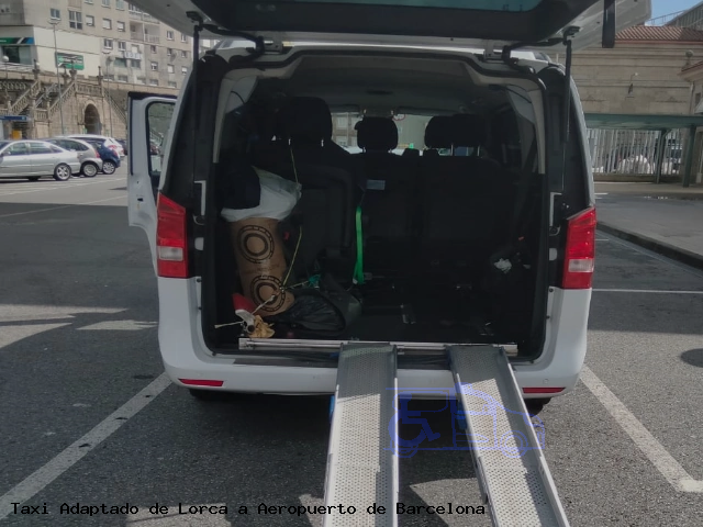 Taxi accesible de Aeropuerto de Barcelona a Lorca