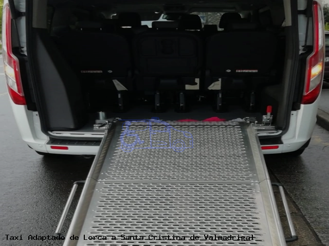 Taxi accesible de Santa Cristina de Valmadrigal a Lorca